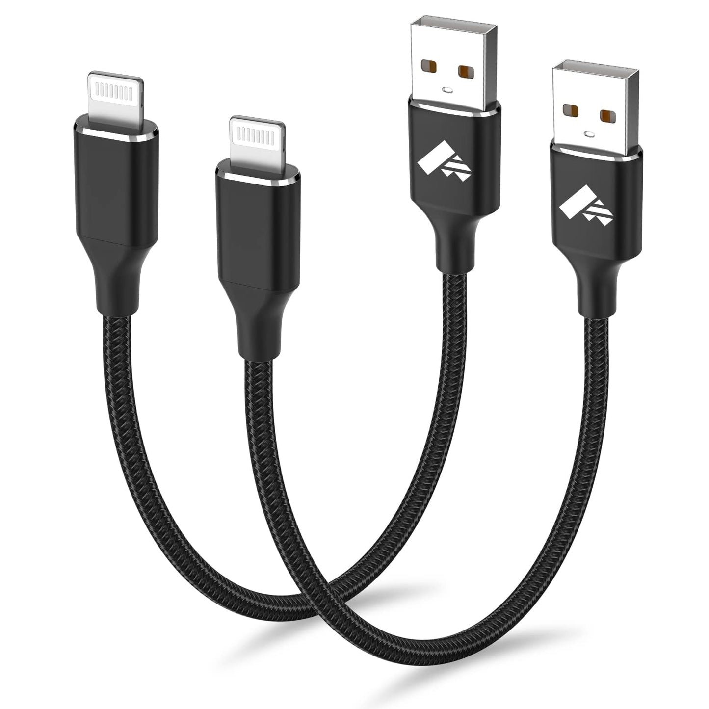 Yosou Lightning Cable 2Pack 0.3M Short iPhone Charger Cable MFi Certified iPhone Charging Cable Braided USB iPhone Charger Fast Charging Cord for iPhone 14 13 12 11 Pro Max XR XS Max X 10 8 7 6