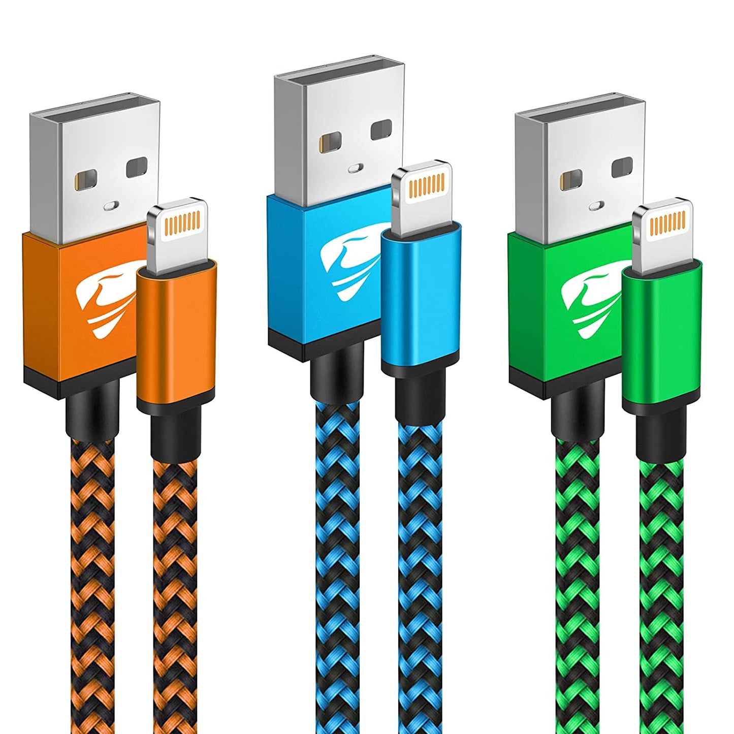 iPhone Charger Cable 2m 3Pack iPhone Charging Cable Long iPhone Lightning Cable Colored Braided USB iPhone Fast Charger Lead Compatible 11 12 13 Pro Max Mini XR XS X 10 8 7 Plus 6s 6 5 5s SE, iPad