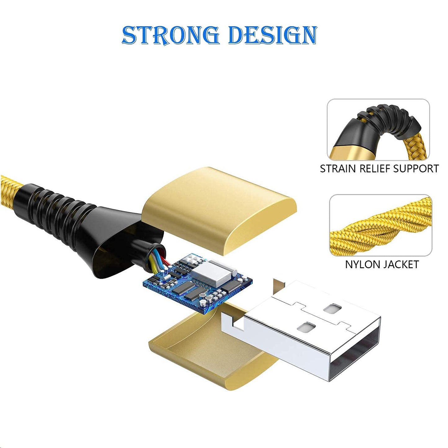 iPhone Charger Cable [2M,2 Pack] MFi Certified USB A to Lightning Cable Long iPhone Cord Fast Charging Compatible with iPhone 14 13 12 11 Pro Max Mini XS XR X 8 7 Plus 6s, iPad-Gold