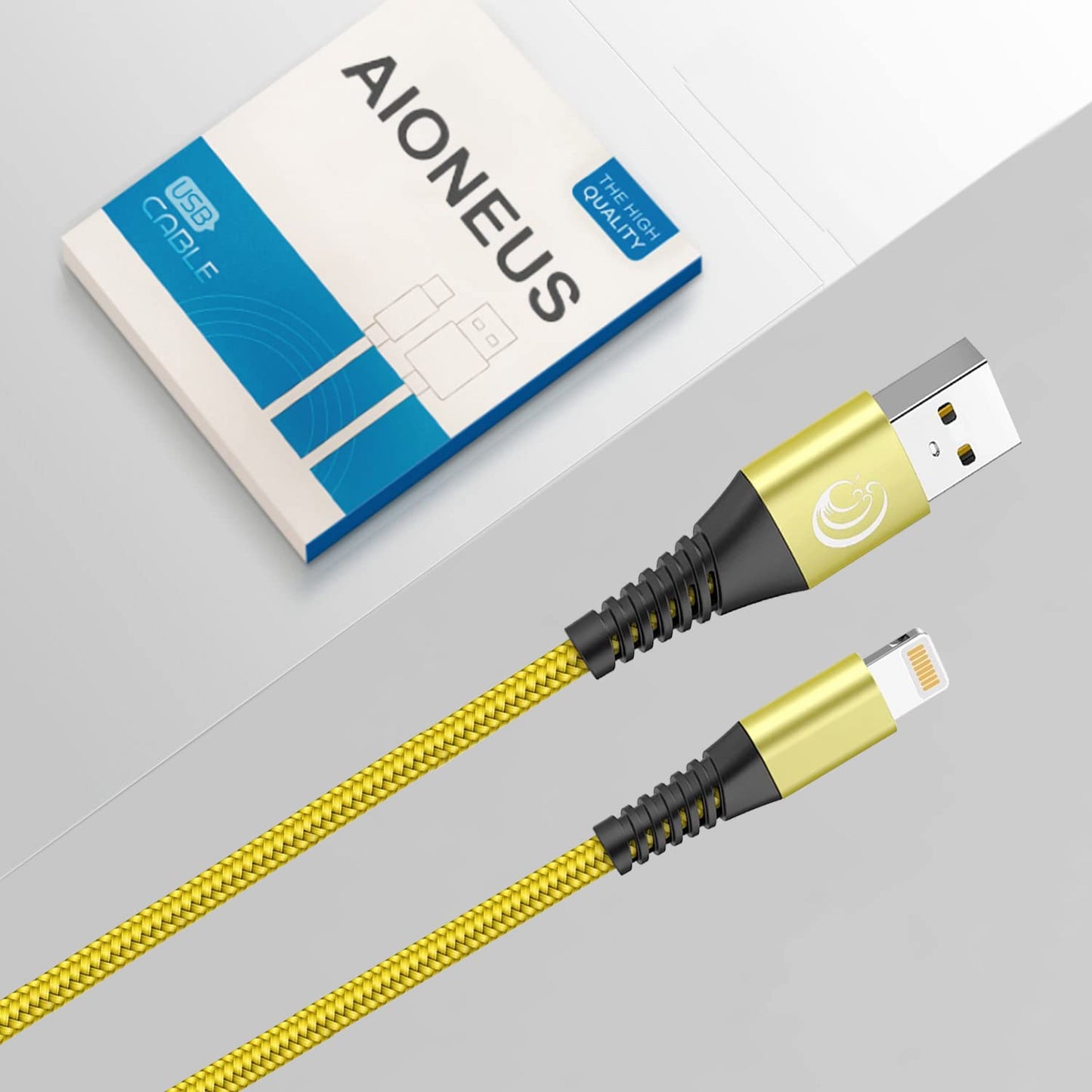 iPhone Charger Cable [2M,2 Pack] MFi Certified USB A to Lightning Cable Long iPhone Cord Fast Charging Compatible with iPhone 14 13 12 11 Pro Max Mini XS XR X 8 7 Plus 6s, iPad-Gold