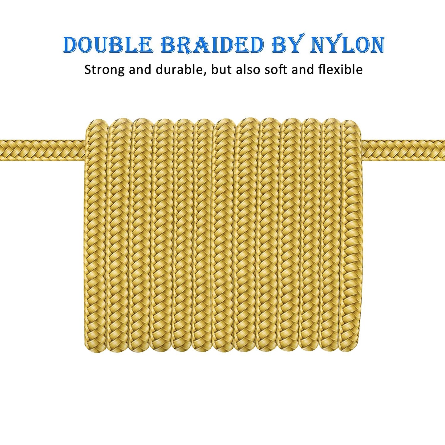 iPhone Charger Cable [2M,2 Pack] MFi Certified USB A to Lightning Cable Long iPhone Cord Fast Charging Compatible with iPhone 14 13 12 11 Pro Max Mini XS XR X 8 7 Plus 6s, iPad-Gold